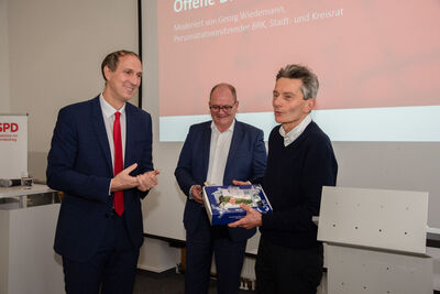 MdB Christoph Schmid, Georg Wiedemann und Dr. Rolf Mützenich